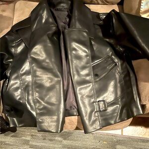 Black Faux Leather Jacket